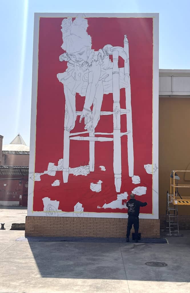 mural de arte urbano en huelva